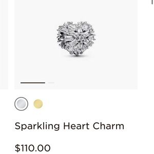 Pandora Silver Sparkling Heart Charm